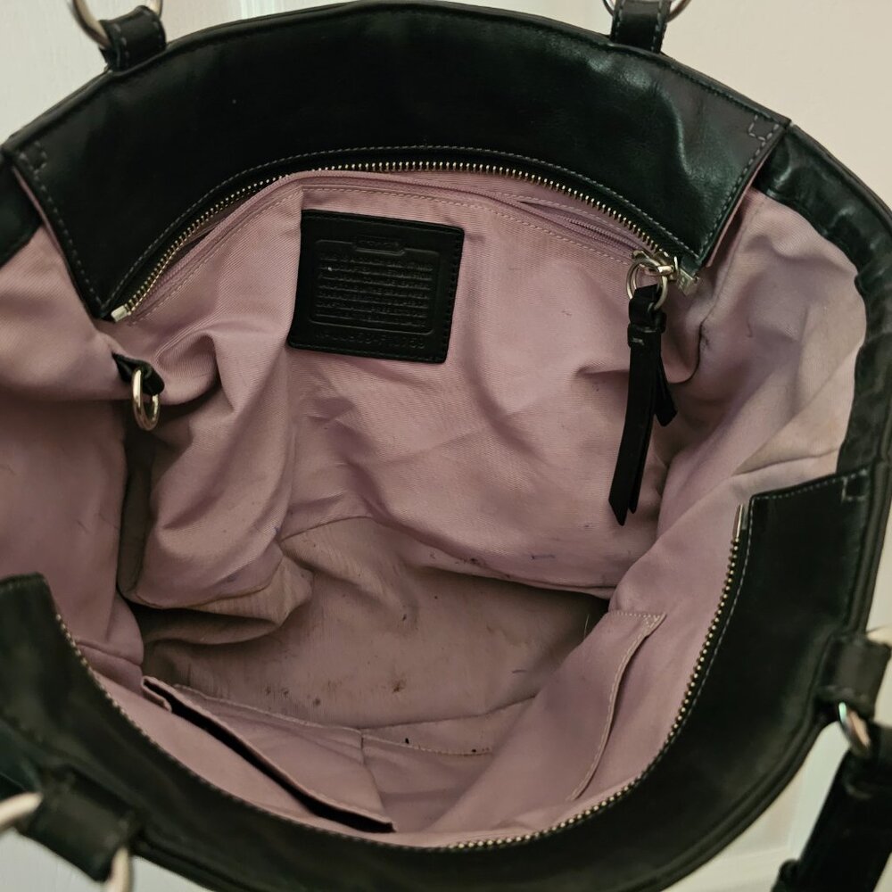 Vintage Coach Shoulder Bag in Black with Silver Hardware - Picture 9 of 10
